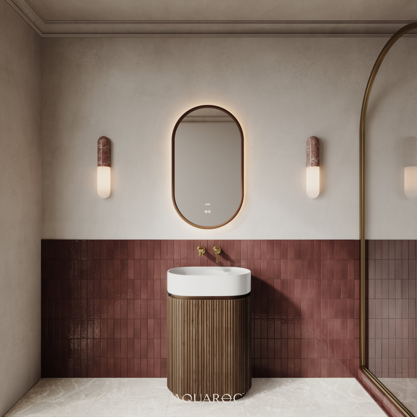 Camden Floor Standing Vanity Unit & Stone Basin 600mm